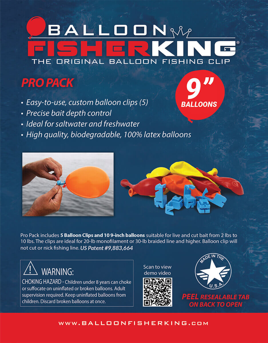 Fisherking Pro Multi-Clip Pack w/ 9" Balloons