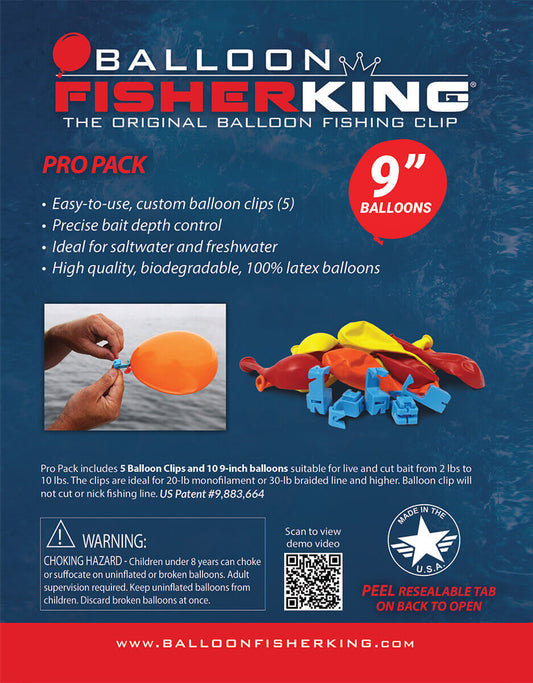 Fisherking Pro Multi-Clip Pack w/ 9" Balloons