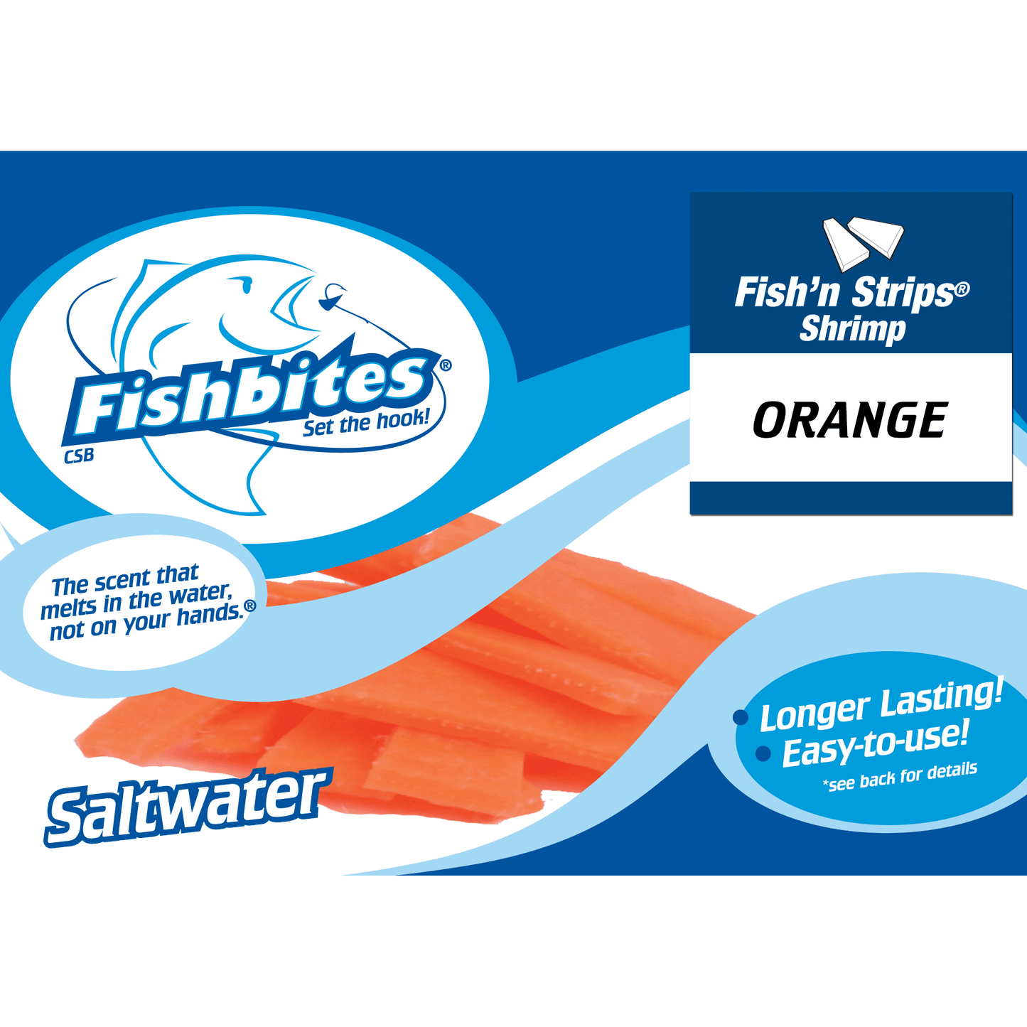 Fish Bites Fish'n Strips Clam - Orange - 15ct