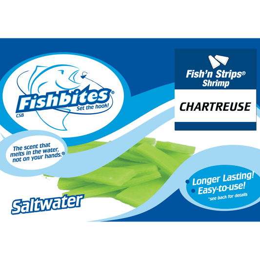 Fish Bites Fish'n Strips Shrimp - Chartreuse - 15ct