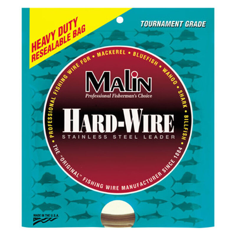 Malin Hard-Wire Stainless Steel Leader 108lb 42ft - Brown