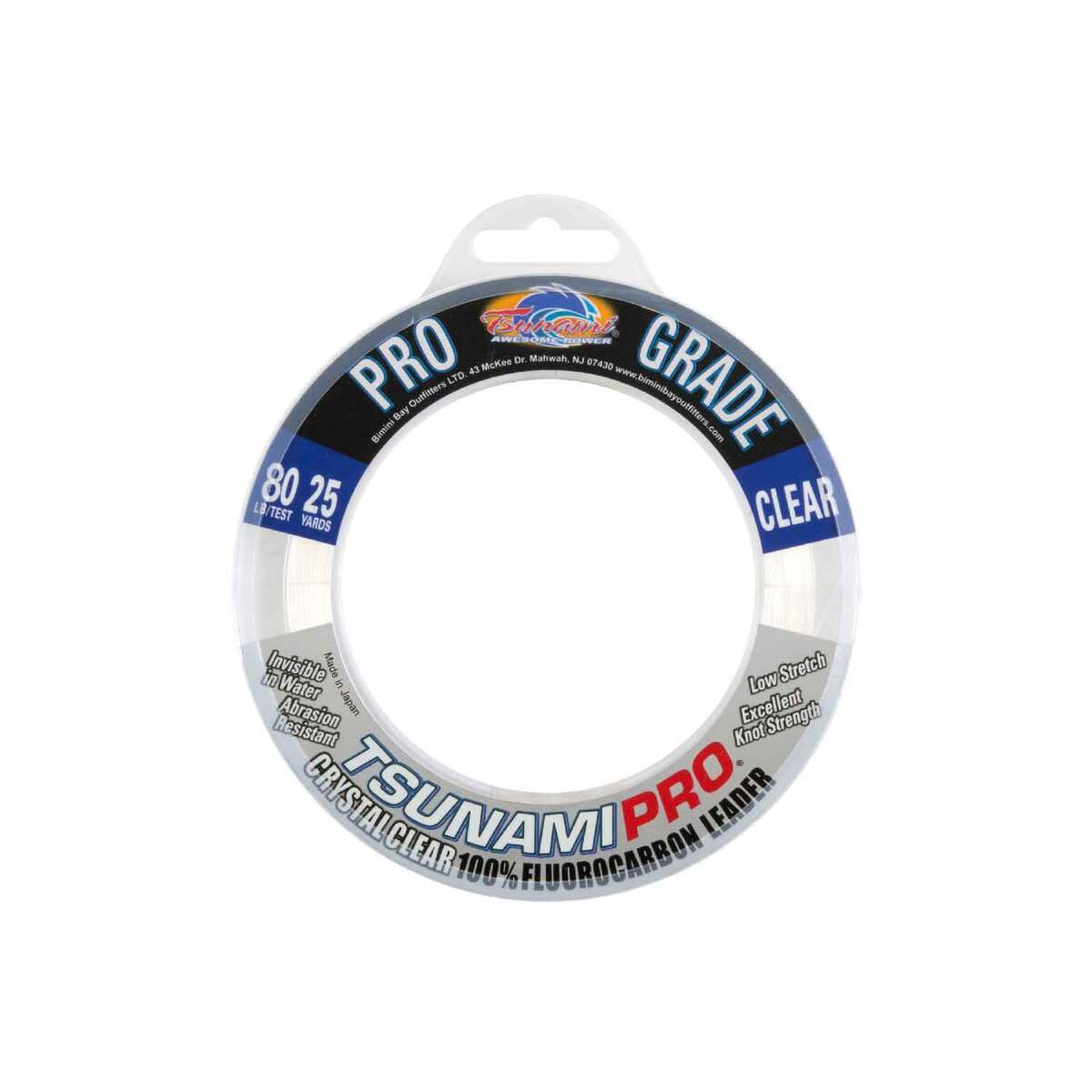 Tsunami Pro Grade Flurocarbon 80lb - Clear - 25yd