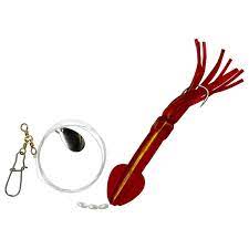 Tsunami Jumbo Fluke Rig w/ 6" Squid - Natural - #4 Hook