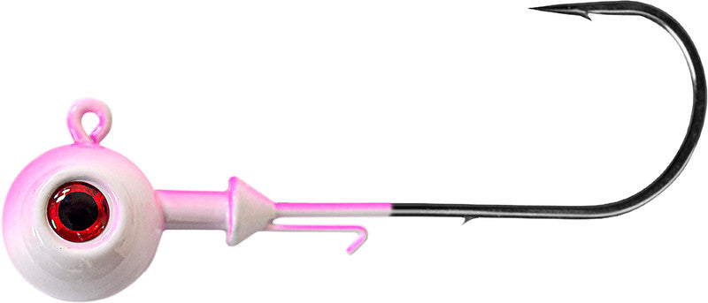 Tsunami Ball Head Jig Size 1 - 1oz - Pink/White - 2pk