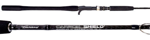 Tsunami Carbon Shield II Slow Pitch Conventional Rod - 6'6" MH 15-30lb Acid