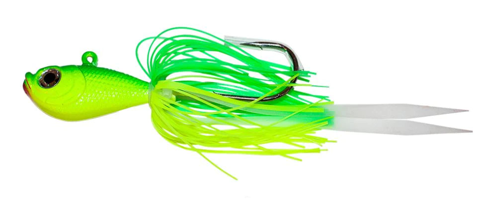 Tsunami Silicone Skirt Jig 1oz - Green/Chartreuse