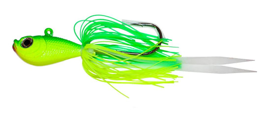 Tsunami Silicone Skirt Jig 3oz - Green/Chartreuse