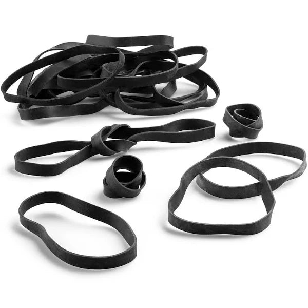 10 Pack Black Rubber Bands