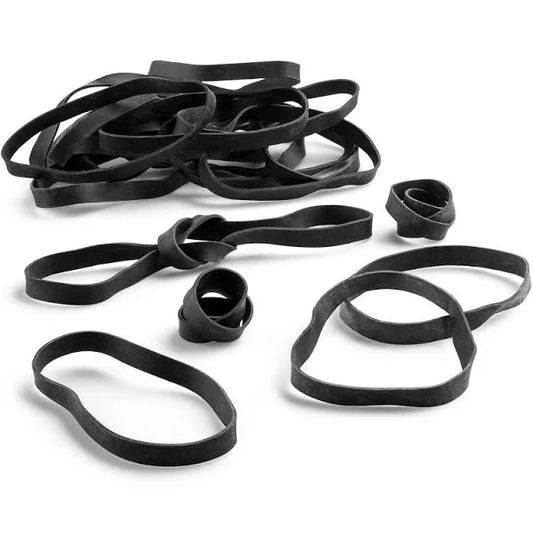 10 Pack Black Rubber Bands