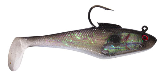 Tsunami Holographic Swim Shad 5" - Black Back - 4pk