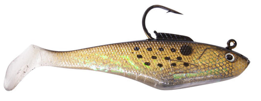 Tsunami Holographic Swim Shad 4" Heavy - Golden Bunker - 3pk