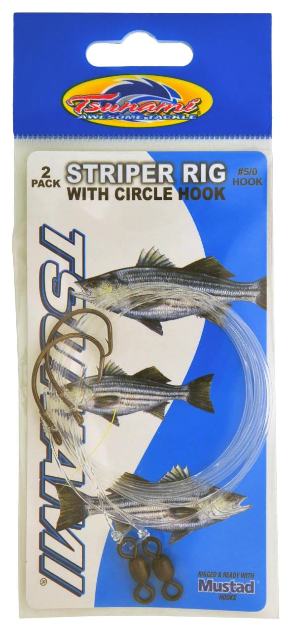 Tsunami Striper Rig w/ Inline Circle Hooks 5/0 - 2pk