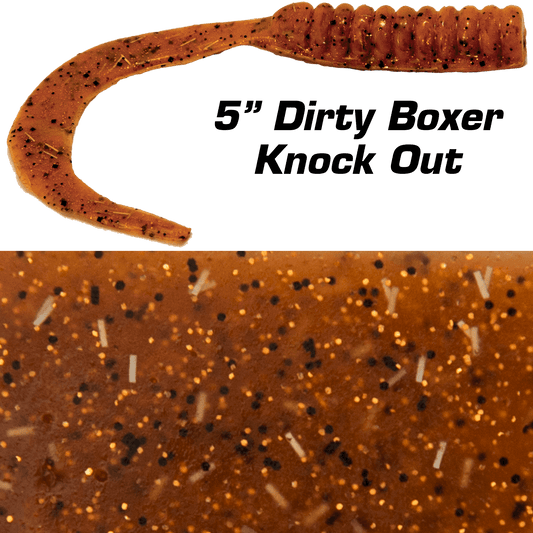 Fish Bites Dirty Boxer Curly Tail 5" - 6ct